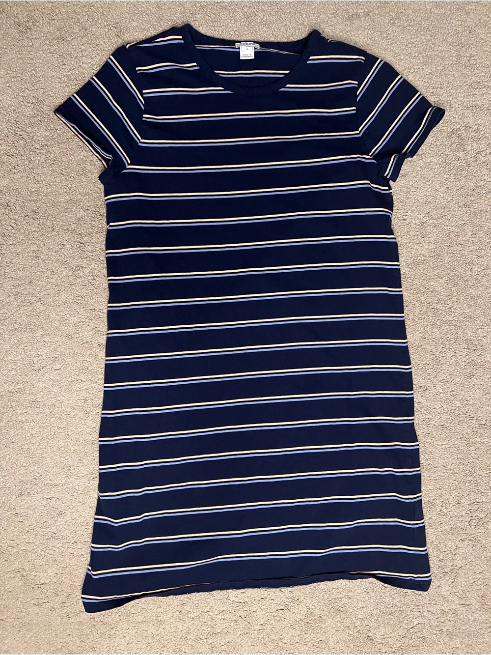 Striped Navy T Shirt Dress